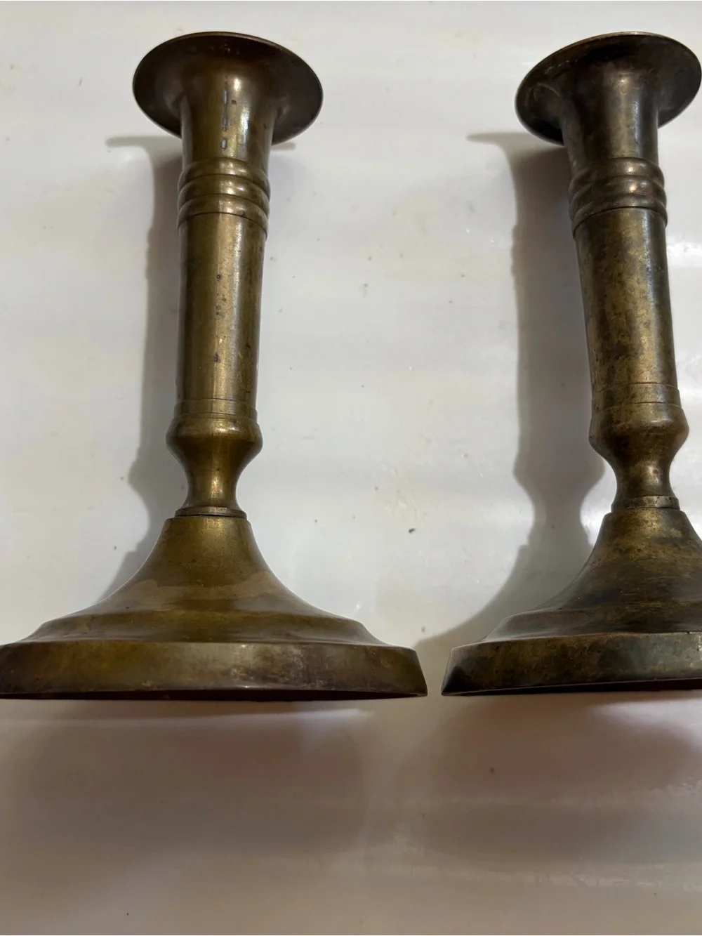 Brass Candlestick Pair - Brown Brass Home Accents